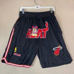Just Don NBA Miami Heat Shorts Black Hardwood Classics 1996-97 Mens L